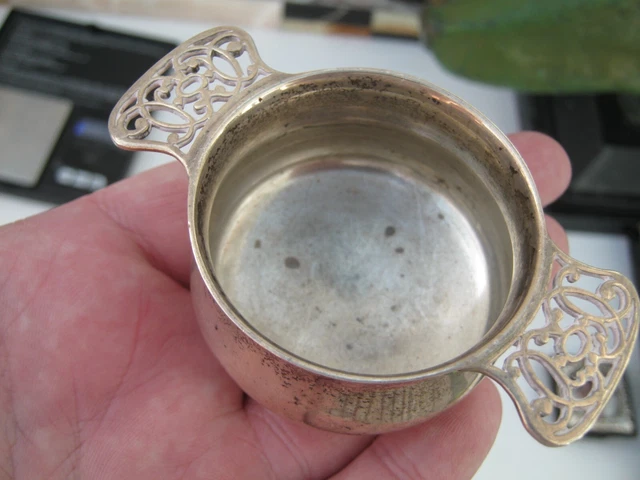 Mappin & Webb London 1912 Sterling Silver Quaich Scottish Drinking Cup