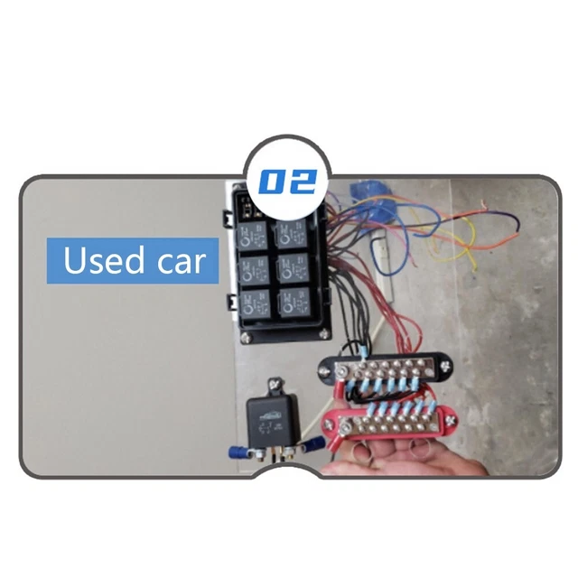 180A 12V DC Power Distribution Busbar Block - Pair (Black & Red) With 12 Connection Points