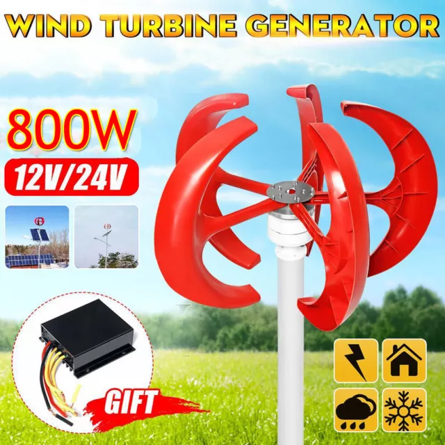 Generatore 800W 12V/24V 5 Blades Turbina eolica Windmill Lantern MPPT Motor Kit