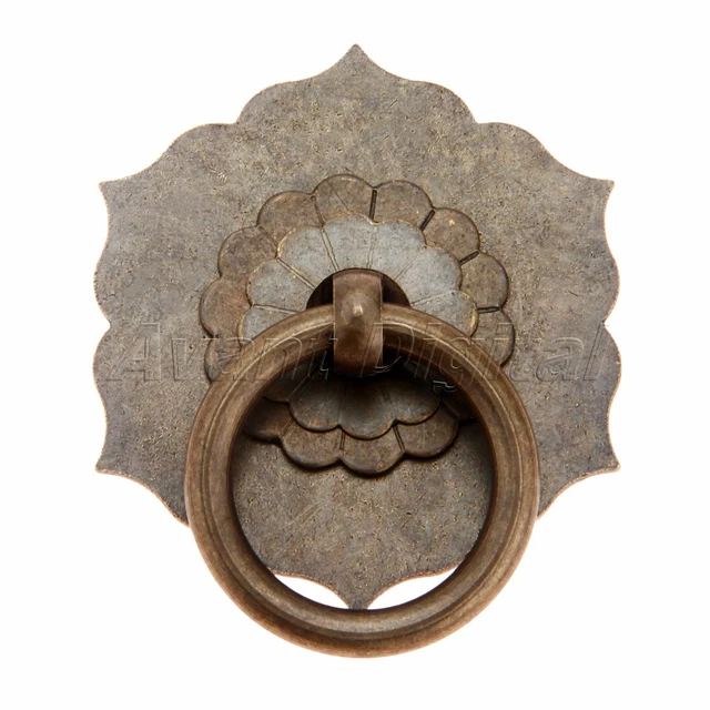 Retro Metal Round Drop Ring Furniture Cabinet Handle Knob Door Pull Home Decor