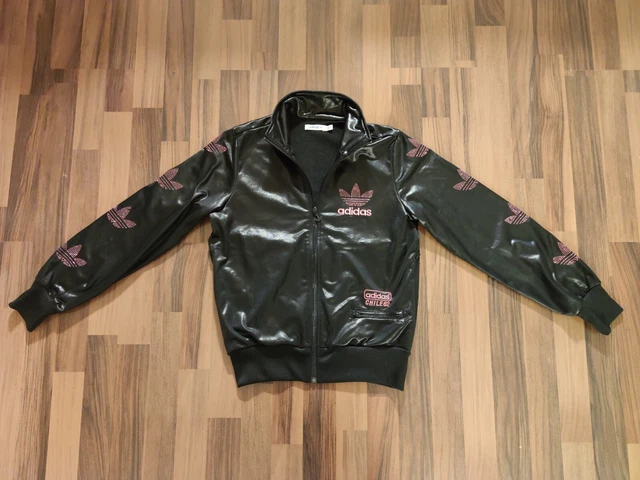ADIDAS CHILE 62 Vintage Retro Damen Sportjacke Schwarz Pink Gr. 38 S glanzend EUR 54 95 PicClick DE