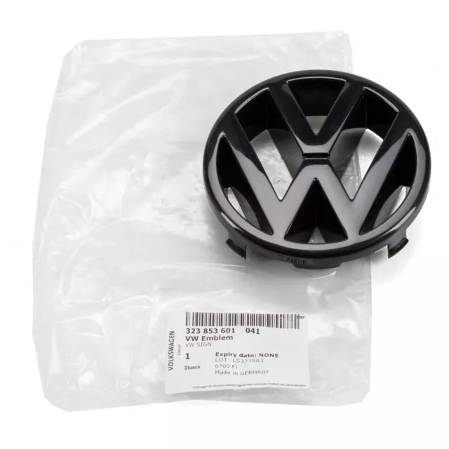 Emblem für die Heckklappe, VW, schwarz: 357-853-601/B