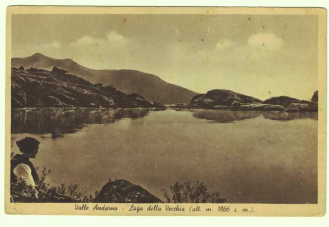 Biella-VALLE ANDORNO LAGO DELLA VECCHIA-cart.viaggiata  ANIMATA ediz.Bonda