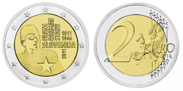 SLOWENIEN 2 EURO FRANC ROZMAN 2011 bankfrisch