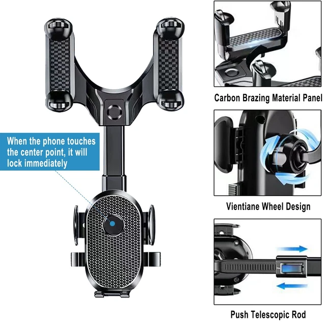 Voiture Téléphone Support Mobile Multifonction 360° Rotation Motif
