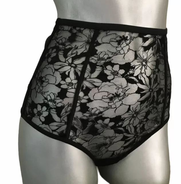 VICTORIAS SECRET LUXE Lingerie Embroidered High Waist Cheeky Black Panty S  Nwt $11.38 - PicClick