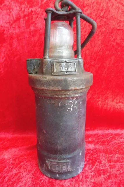 Très vieux , Lourde Lampe de Mineur, Électrique, Industrie Minière