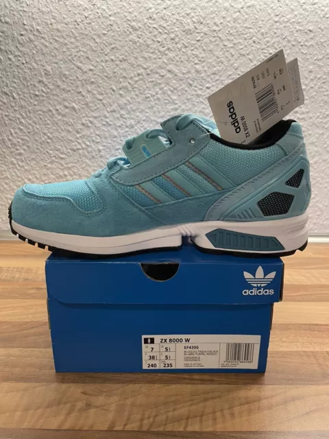 ADIDAS ZX 8000 W GR. 38 2/3 BNWT no AQUA EF4390 BLUE GLOW
