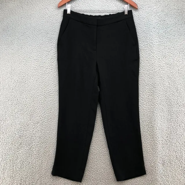 J Crew Pull On Easy Pant Matte Crepe Womens 4 Black Business Minimalist