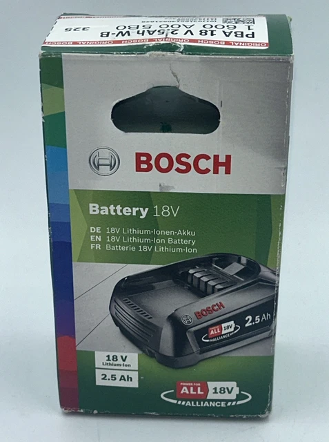BOSCH 1600A005B0 18V 2.5Ah PBA Battery Pack £20.00 - PicClick UK
