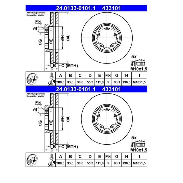 2x Bremssattel Hinterachse Für Ford Tourneo Custom V362 - Komplettset Links + Rechts