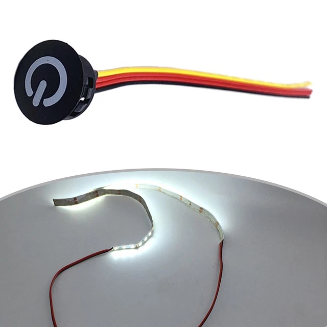 Interrupteur Tactile Variateur 12V - Gradation Lumineuse Sensible à Travers Le Bois - Pour Bandes LED Lampes