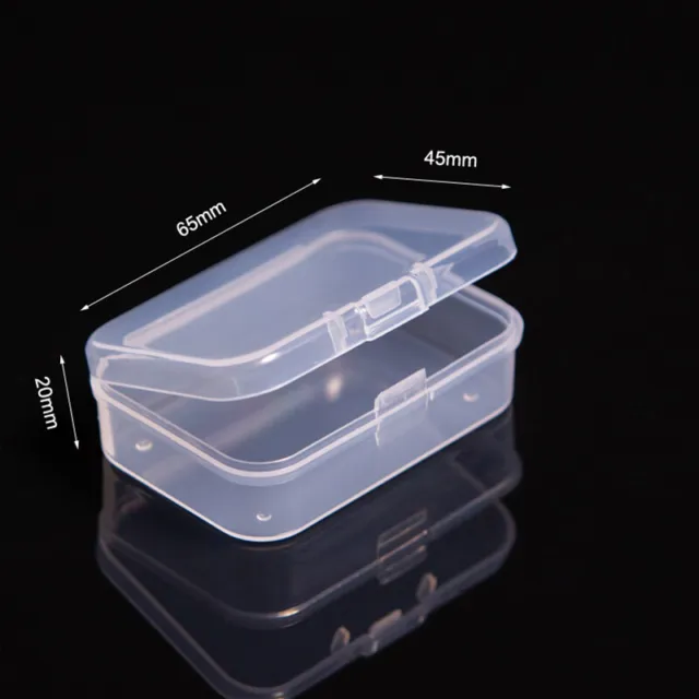 Small Plastic Storage Container Boxes Mini Clear Jewelry Earplugs Container 6