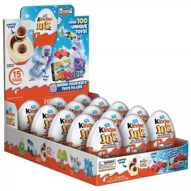 16 X Kinder Joy For Boys Chocolate Surprise Eggs With Surprise Gifts Inside