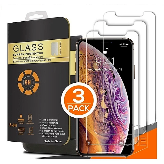 3X TEMPERED GLASS Screen Protector For iPhone 14 13 12 11 Pro Max X XS