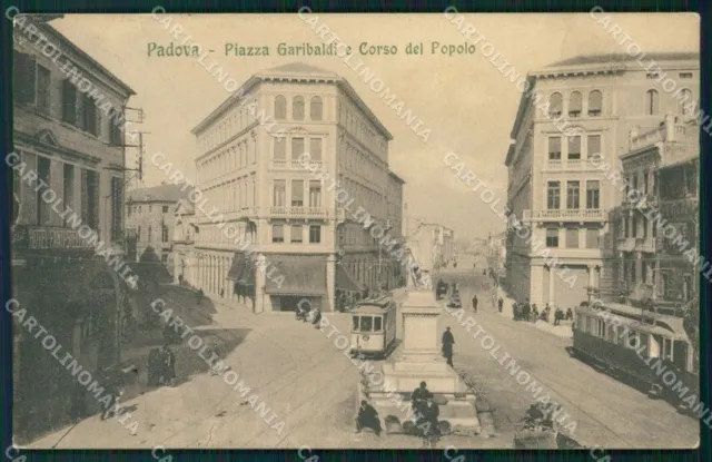 Padova Città Garibaldi Tram cartolina QT3816