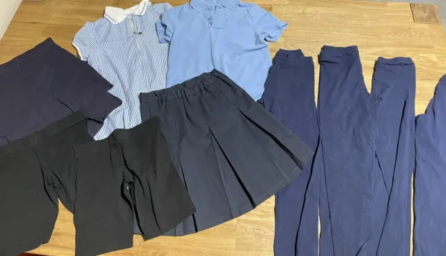 Girls School Clothes Bundle Size 7-8 years  Dress Incl M&S 11 Items