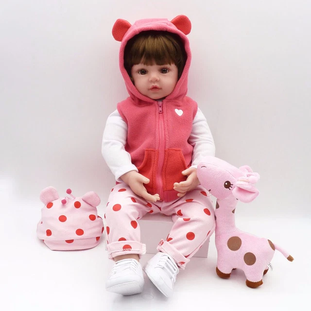 48cm Lifelike Reborn Doll Simulation Newborn Baby Soft Playmate Doll Kids Toys 3