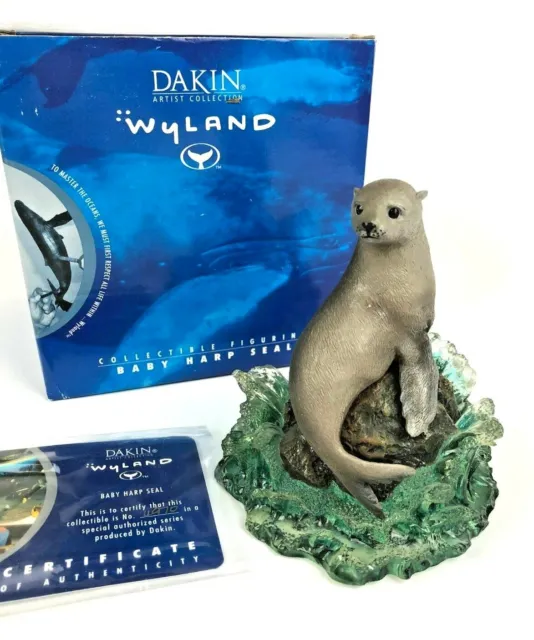Dakin Artist Collection Wyland "Baby Harp Seal Pup" Figurine Sculpture COA