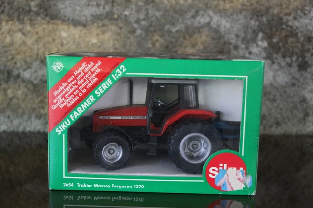 Siku 1/32 – Massey Ferguson 4270 + Transporter Box 2853 – Tracteur Diecast – Occasion