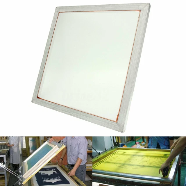 Marco de prensa de pantalla de seda de aluminio blanco de 20"" x 20"" 11