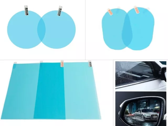2 Stück Anti-Beschlag-Folie für Seitenspiegel, Regenschutzfolie