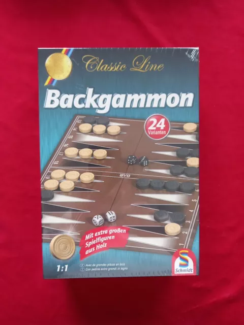 Schmidt BACKGAMMON Classic Line 24 Varianten * extra große Spielfiguren aus Holz