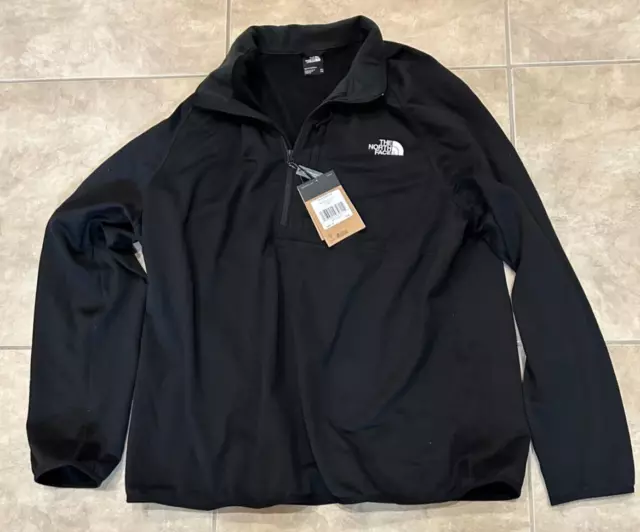 North Face Canyonlands Jacket 1/2 Zip Front Black Mens 2XL NEW w/ Tag