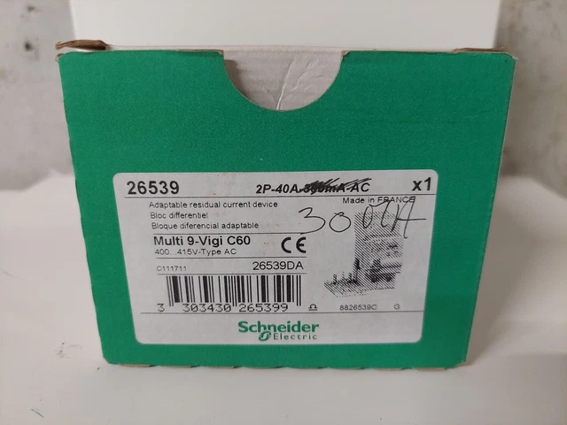 Disjoncteur Différentiel Schneider VIGI DT40 4P 40A 300mA AC - Référence A9N21473, Neuf
