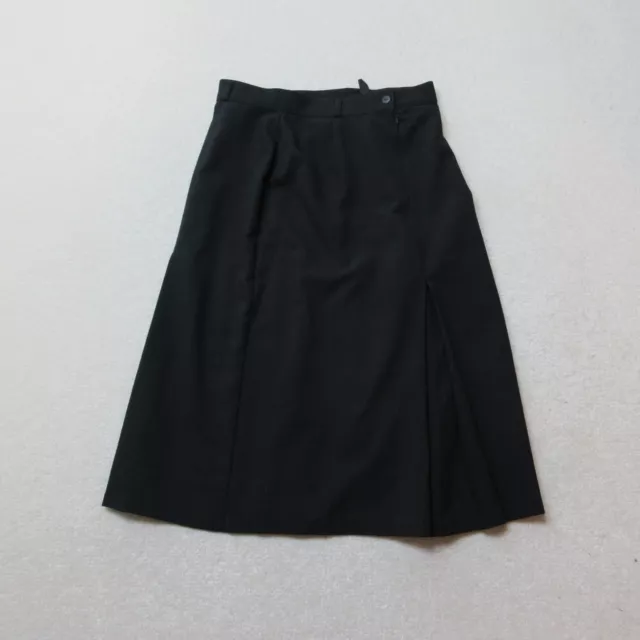 VINTAGE St Michael Skirt Womens UK 16 Black A-Line Midi UK Made 80s EU 44 2