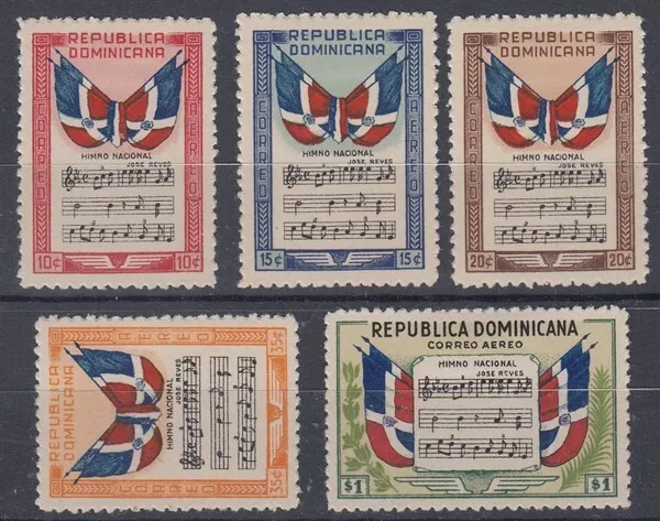 Dominican Republic 1946 Air National Anthem Music Flags (Id:779/D11673)