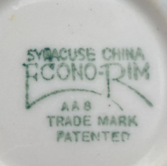 1940s Milwaukee Railroad Syracuse China Econo-Rim Butter Pat Chip Traveler Goose 3