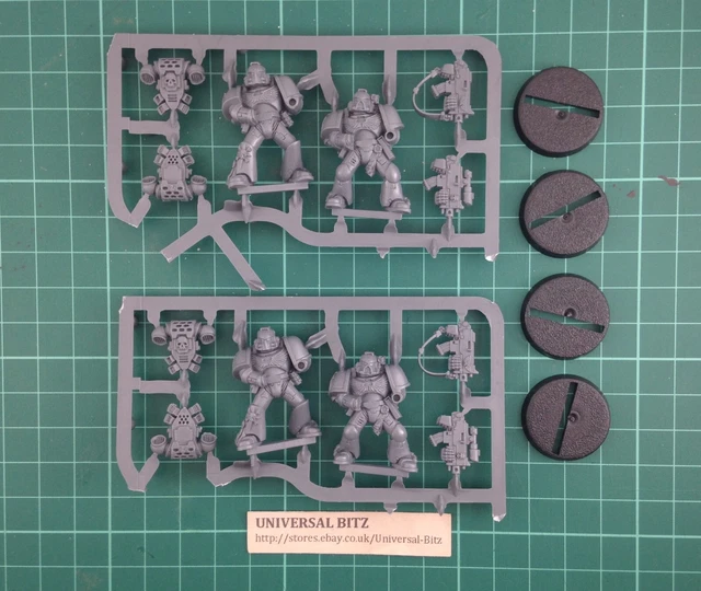 Space Marines x 4 Assault on Black Reach Marine Warhammer 40K RARE OOP F4 E
