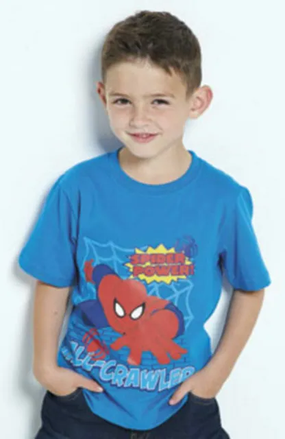 Spiderman Wall Crawler Blue Top T-Shirt age18-24 month Official licenced product