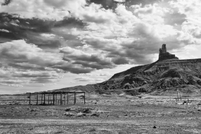 Owl Rock Monument Valley Navajo Reservation B&W Photo Art Print Poster 18x12