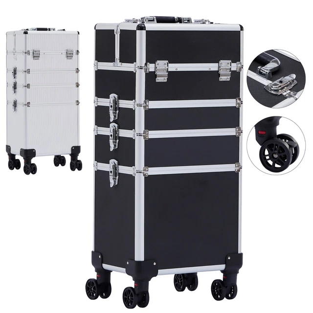AREBOS 4en1 Caso de belleza Trolley Maleta Kit de maquillaje Belleza