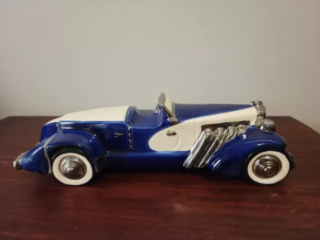 1971 R.H.-18 Ezra Brooks 155 Blue Car Liquor Decanter Heritage