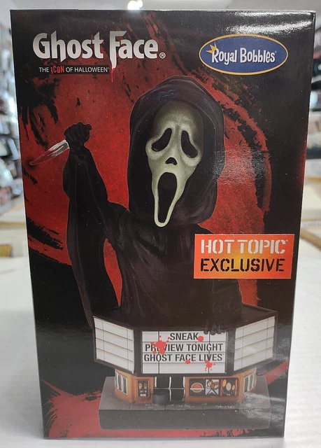 GHOST FACE HOT TOPIC THEATER EXCLUSIVE ROYAL BOBBLES FIGURE Scream Horror Head