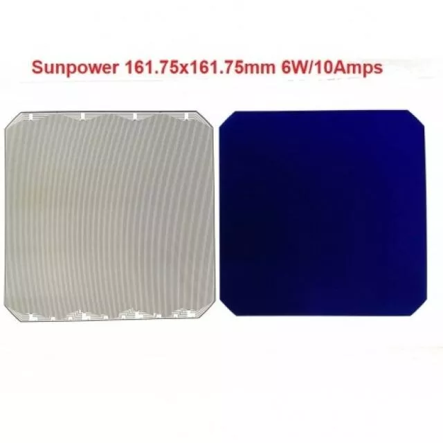 Cella solare monocristallina sunpower flessibile,161x161mm (prezzo 10pz.)