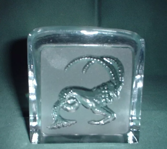 Decorative Kristallbild " Zodiac Sign Capricorn From Sweden, Nybro #5267 2