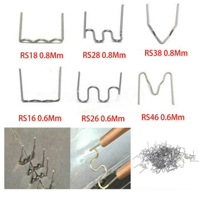Práctico 0 60 8 mm grapas de grapadora caliente para parachoques de automóvil kit de reparación de plástico
