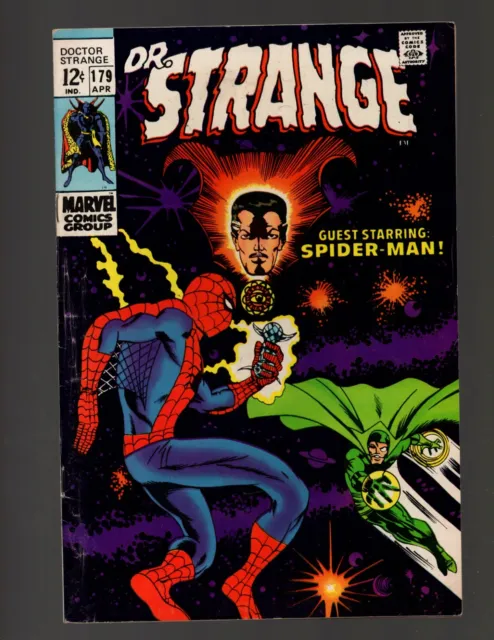 Dr. Strange #179 (1969) Silver Age Marvel Comic Book Spider-Man App KEY! Ditko!