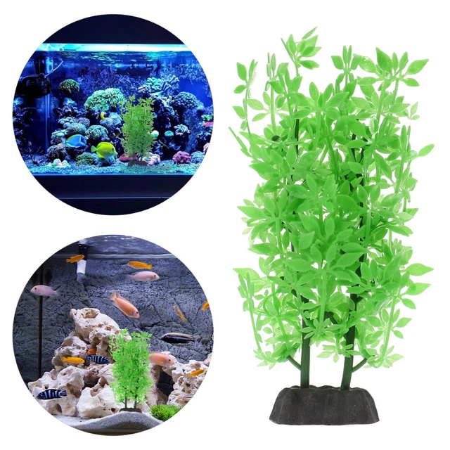 Prato Artificiale Per Acquario 25x25cm – Pianta Subacquea In Plastica Verde – Decorazione Pesci - 2