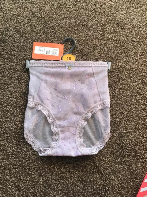 EX M&S WHITE Body Lace Midi Knickers - Size 6 to 14