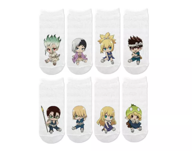 Dr. Stone Chibi Socks Anime, Manga, Cosplay 8 Mix & Match Womens Mens Kids NEW