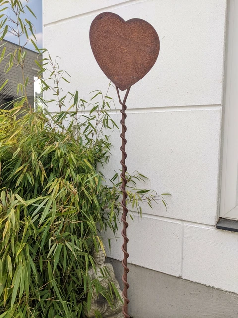 EDELROST GARTENSTECKER AUS Metall Rost Herz Gartendeko