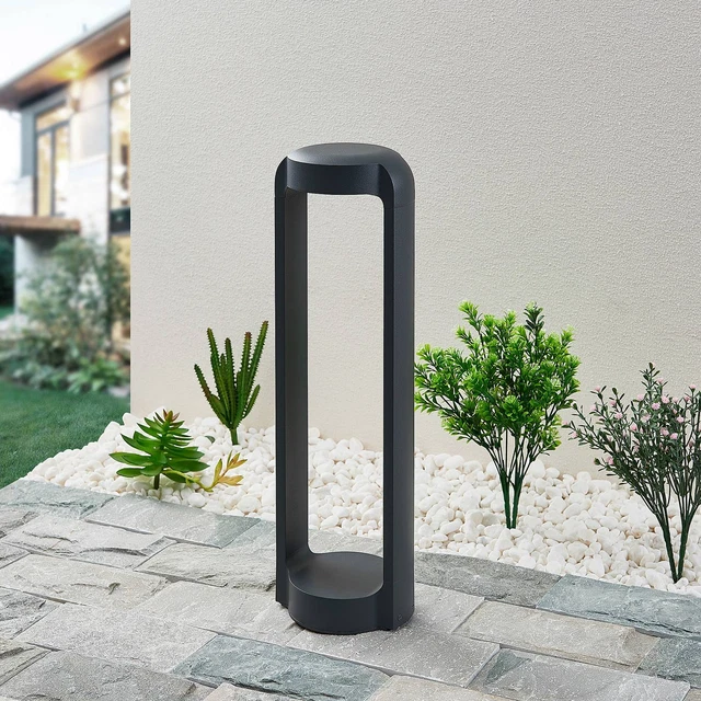 Lucande Habsa LED-Sockelleuchte Außenlampe Gartenleuchte Sockellampe IP65 2700K