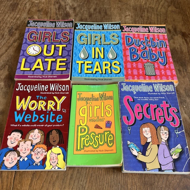 Jaqueline Wilson Book Bundle x 6 Girls Out Late In Tears Under Pressure Secrets