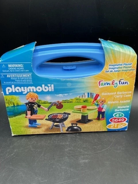 PLAYMOBIL PATIO TRASERO Barbacoa Estuche de Transporte Ciudad Vida