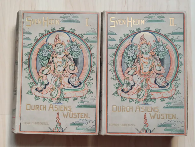 Sven Hedin Durch Asiens Wüsten Band 1+2 Buch Pamir Lop-Nor Tibet China 1899 EA